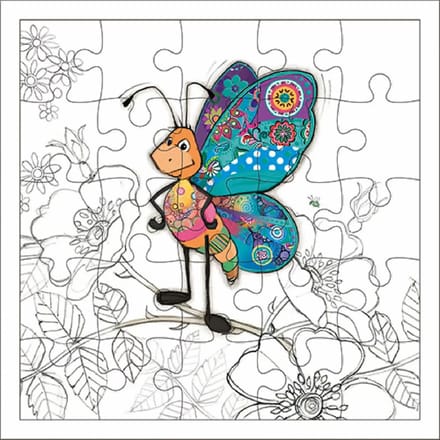 Vlinder puzzelkaart Kiub Kook