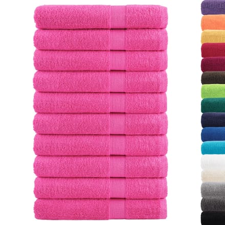 vidaXL - Handdoeken - SOLUND - 10 - st - 600 - g/m² - 100x200 - cm - roze