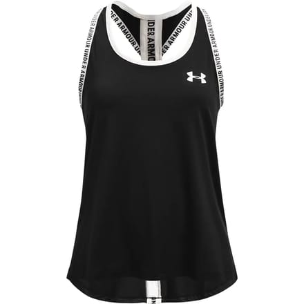 Under Armour Tech Knockout Tank-BLK Meisjes Sportshirt - Zwart - Wit