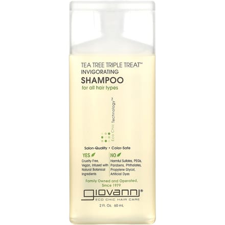 Giovanni, Tea Tree Triple Treat Invigorating Shampoo, for all hair types, 2 fl oz (60 ml)
