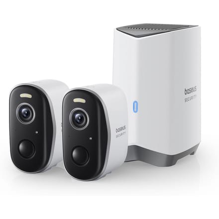 Set externe monitoring 2 camera's 2K 16 GB WiFi - wit