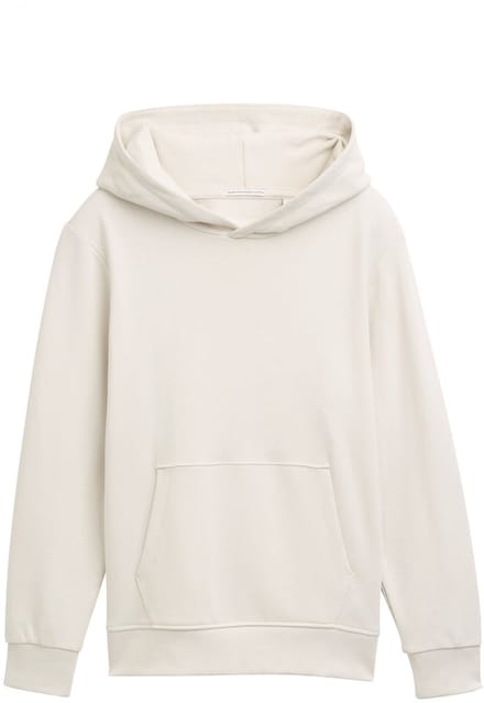 Tom Tailor - Hoodie sweatshirt met rugprint - Maat 140 - greyish white