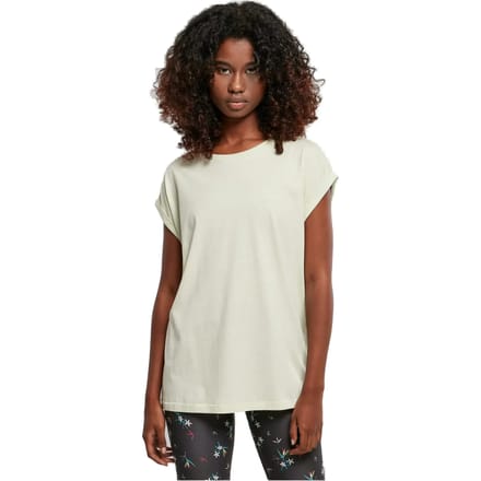 Urban Classics - Extended Shoulder Dames Tshirt - XXL - Groen