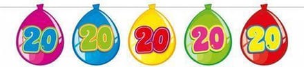 20 Jaar Birthday Ballonnen Slinger - 10 meter