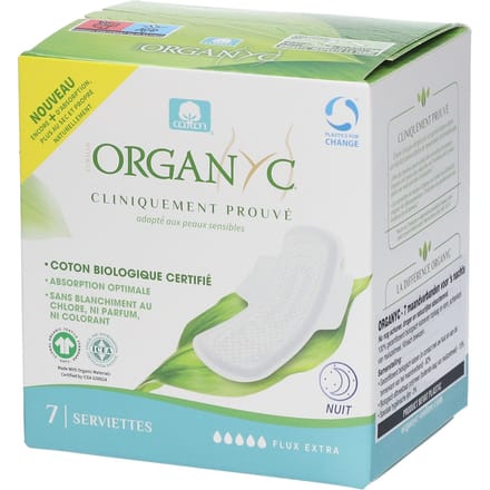 Organyc 7 Extra Flux Nacht Sanitaire Handdoeken