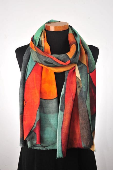 Cashmere sjaal Art - Luxe sjaal - 72 x 200 cm