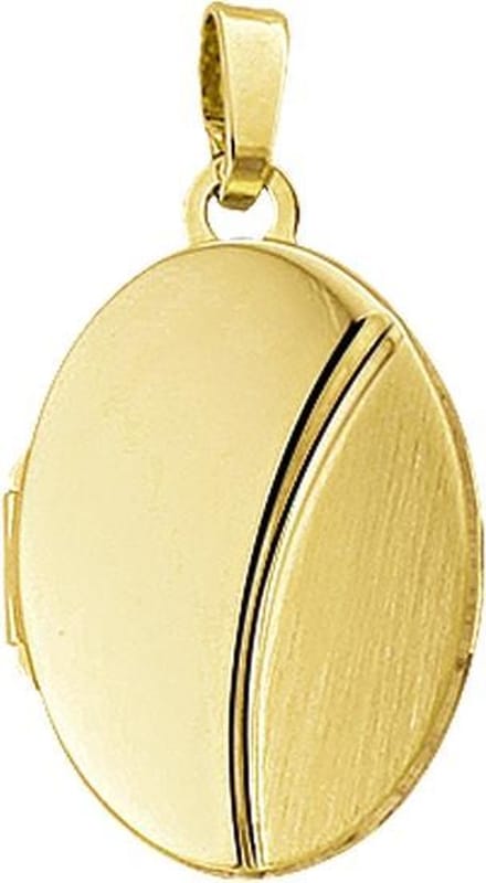 The Jewelry Collection Medaillon Poli/mat - Goud