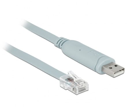 USB-A (m) naar RJ45 (m) seriële RS232 adapter / grijs - 5 meter