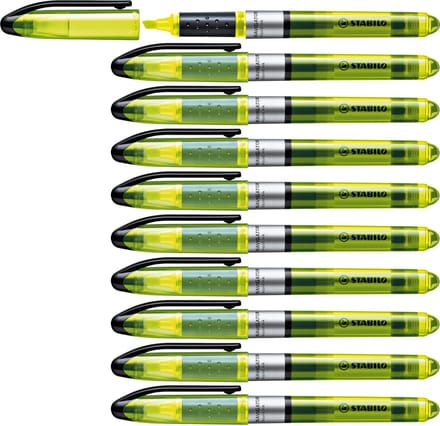 STABILO NAVIGATOR - Markeerstift - Markeert Tot De Laatste Druppel - Geel - Doos 10 stuks