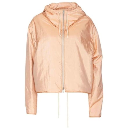 Jil Sander Blend Zijden Jas met Rits en Capuchon