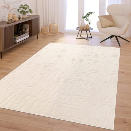 Woonkamertapijt Slaapkamer Dieppolig Wasbaar Scandinavisch Geometrisch Boho 200 x 280 cm Rechthoek 200 x 280 cm Rechthoek beige