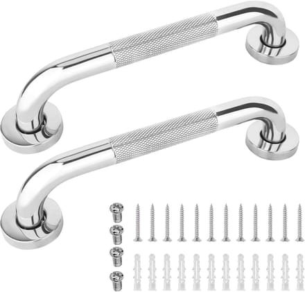 Ronte - Handgreep 30 cm roestvrij staal antislip voor badkamer wandmontage - 2 stuks