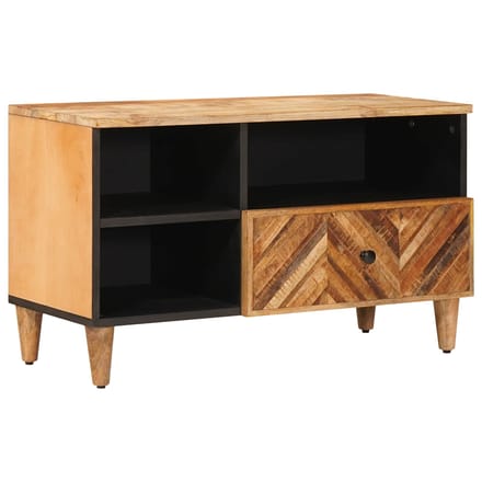 vidaXL - Opbergkasten - Bruin - 80 - x - 33,5 - x - 46 - cm - Massief - Mango - Hout