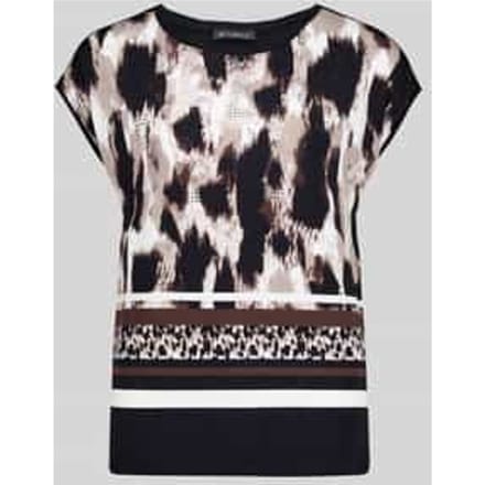 Regular fit t-shirt met gefixeerde omslag