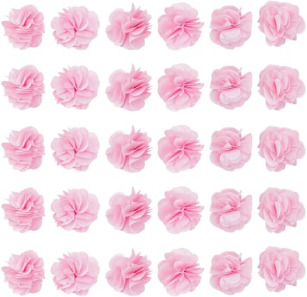 Dailygoods - Set van 40 Roze Chiffon Bloemen voor DIY Projecten