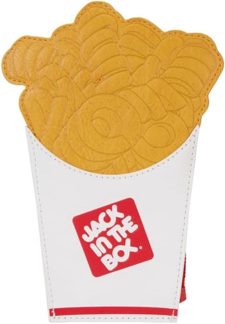 Kaarthouder Snacks Thema Krulfrietjes - Vegan Leer Portemonnee met Ritsvak