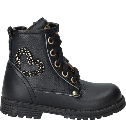 IK-KE Veterboots - Meisjes - Zwart - Maat:26