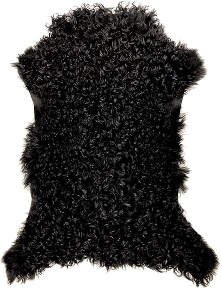 vacht lam spaans curly zwart 60-70cm