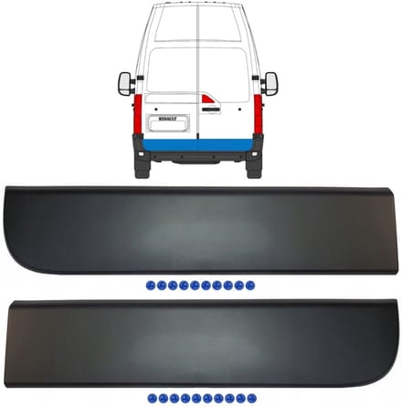 Sierlijst achterdeur voor Renault Master 2010- / Links + Rechts / Set