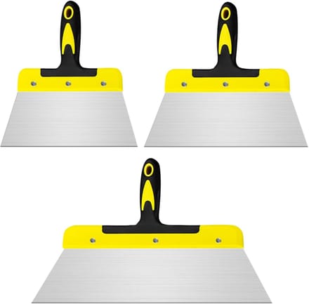 Dailygoods - Set van 3 Professionele Plamuurmessen van Roestvrijstaal