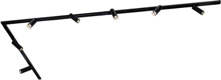 Ledvion - LED Railverlichting 3M + 7 Railspots (Zwart - Dimbaar - GU10 Fitting) - 1-Fase