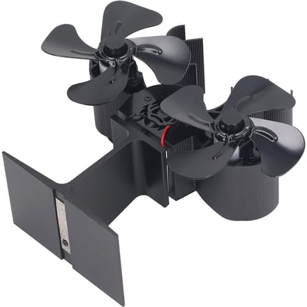 Houtkachelventilator Warmteaangedreven 8 Bladen Kachelventilator Zelfstartend Houtkachel Open Haardventilator black