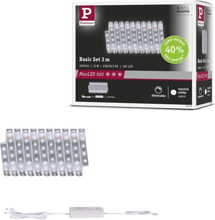 Paulmann MaxLED 500 71237 LED-strip basisset Met connector (male) 230 V 3 mm Neutraalwit 1 set(s)