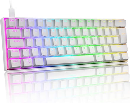 60% Mechanisch Gaming Toetsenbord Type C Bedraad - LED Backlit, Waterdicht, Chroma RGB, Volledige Anti-ghosting
