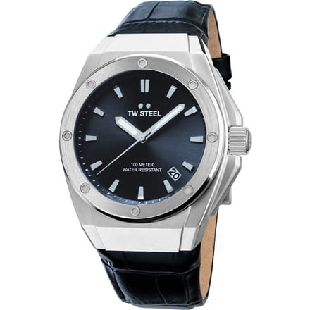 TW Steel TWCE4108 3H CEO Tech Steel Zwart Leer 44mm