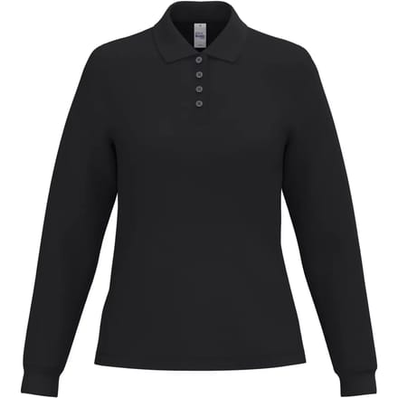 Damespolo piqué met lange mouwen iDeal Basic Brand