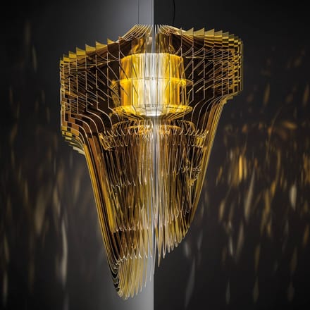 Slamp Aria M hanglamp, goud, Ø 60 cm