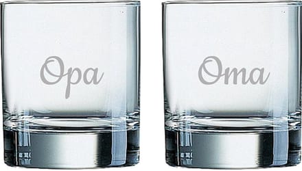Gegraveerde Whiskeyglas 20cl Opa & Oma