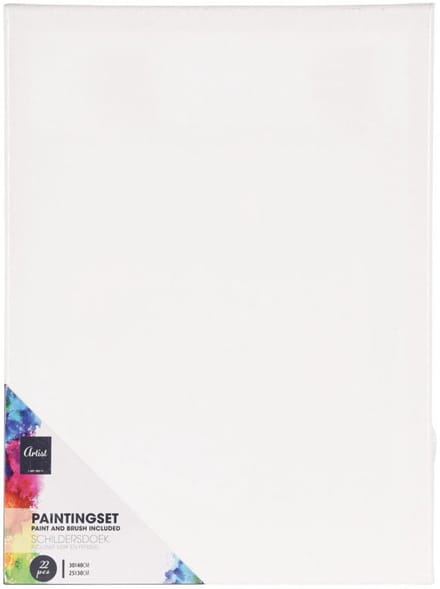 Schilderset canvas verf penselen acrylverf creatief schilderen set.