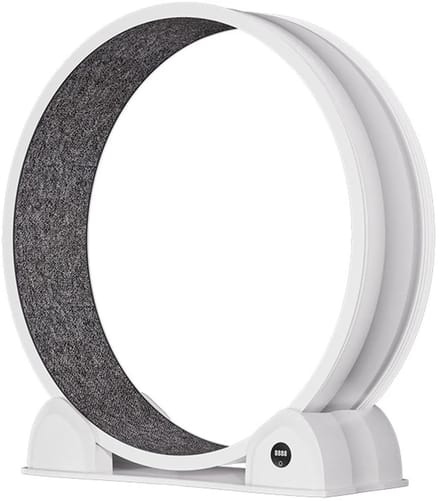VIEMAE Katten loopwiel - Loopwiel kat - Kattenwiel - Looprad kat - Loopwiel, looprad huisdier - Ø 110 cm - Met stappenteller - Wit