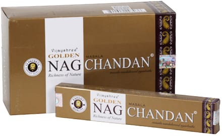 Golden Nag Chandan wierook 15 gram - doos van 12 st.