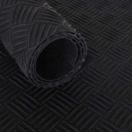 Gerecyclede rubbermat op rol - Traanplaat 3 mm - Breedte 120 cm - per strekkende meter