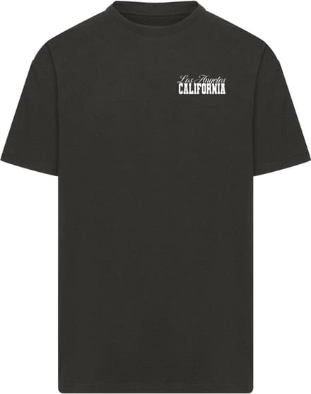 Mister Tee - California Hibiskus Heavy Oversize Heren Tshirt - S - Zwart