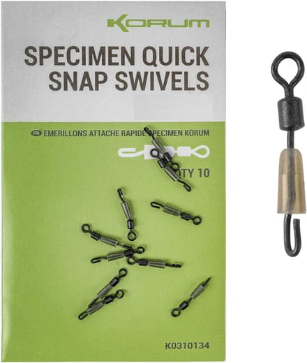 Korum - Specimen Quick Snap Swivels - Korum