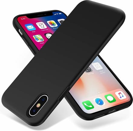 ShieldCase Siliconen case met screenprotector geschikt voor iPhone X / 10 & iPhone Xs - optimale bescherming - inclusief Tempered Glass screenprotector - zwart hoesje
