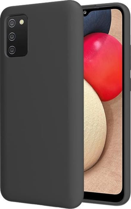 Azuri Samsung Galaxy A02s hoesje - Siliconen backcover - Zwart
