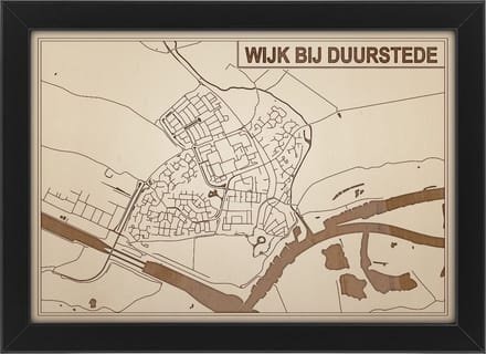 Decoratief Beeld - Houten Van Wijk Duurstede - Hout - Bekroned - Bruin - 21 X 30 Cm