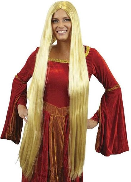 Witbaard Pruik Lady Godvia Dames Blond One-size