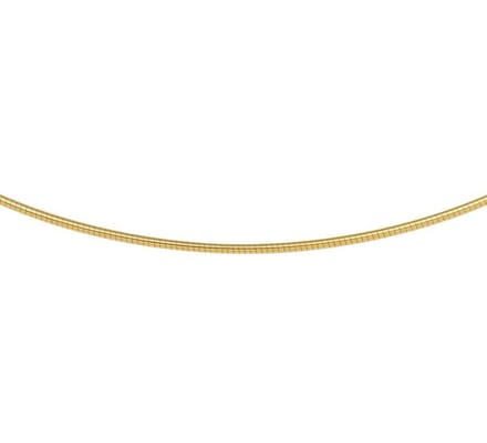 YO&NO - Ketting - Goud - Omega rond - 1,25 mm - 42 + 3 cm - 585 goud