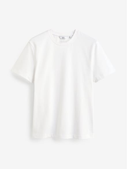 Next - Heren - Normale Pasvorm - Zwaar T-shirt - Wit