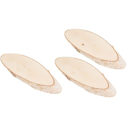 Berken schijven "Ovaal" - 3 stucks