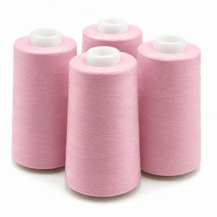 Polyester Overlockgaren – 4 Cones × 2700 m – Totaal 10.800 m – Zalmroze 002