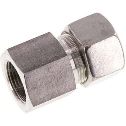 G 3/4'' x 20S RVS Rechte Knelfitting 400 Bar DIN 2353 - FL2S-FO-ST-034G-20-S