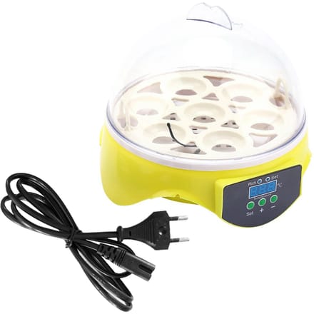 Mini Digitale 7 Eieren Capaciteit Kip Eend Vogel Broedmachine Gereedschapskit wit