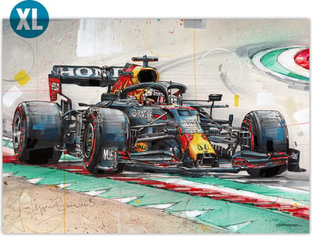 Verstappen race auto poster 100x70 cm
