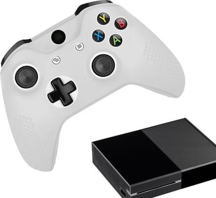 Gadgetpoint - Hoesjes & Skins voor Xbox One - Performance Gaming Case - Soft Grip Covers - Anti-Slip Controller Accessoires - Wit Grip